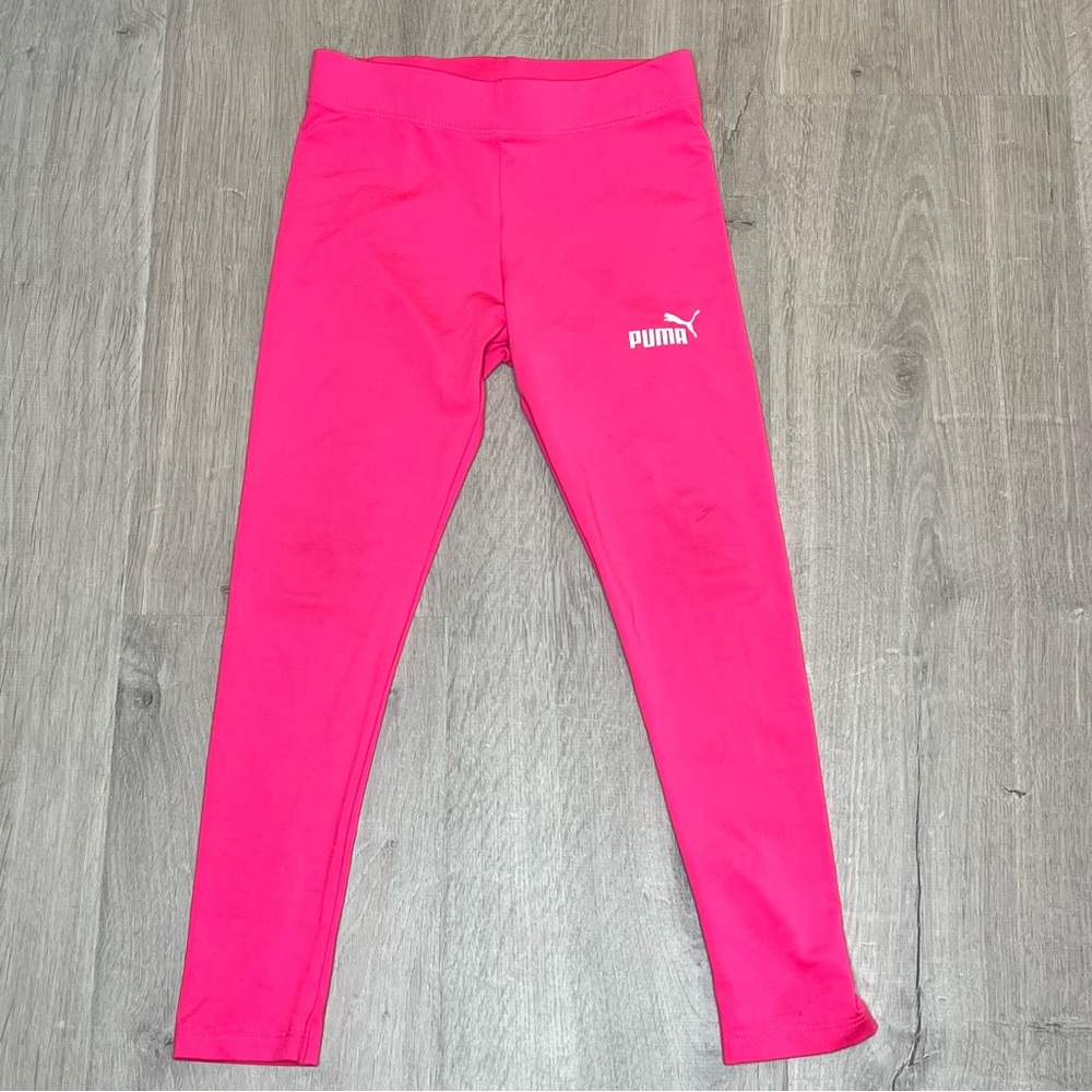 Puma Girls Pink Leggings Size 5 / 6 XS